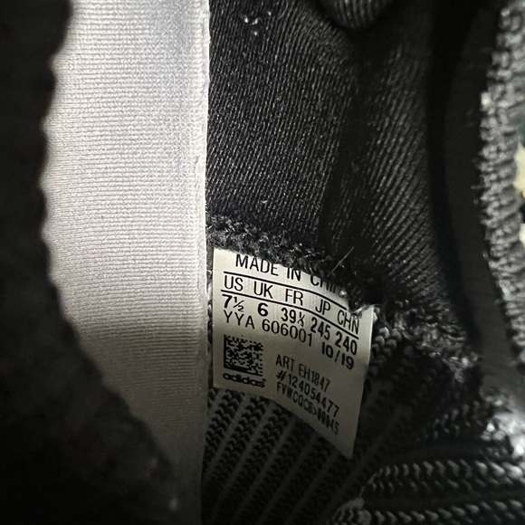 adidas Women's Stella McCartney Black and Gray Patterned Sneakers - Picture 6 of 6